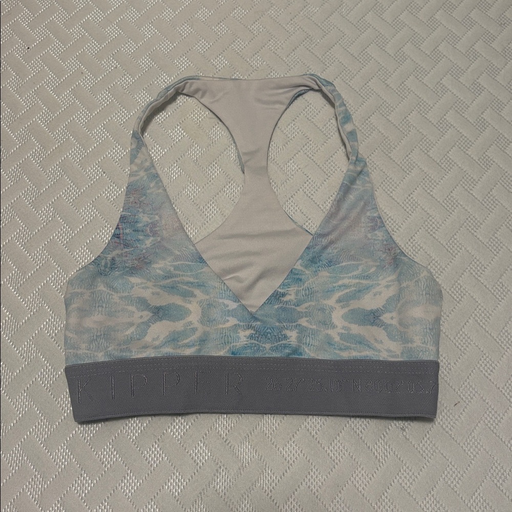 SCALES Blue and Gray Swim Top